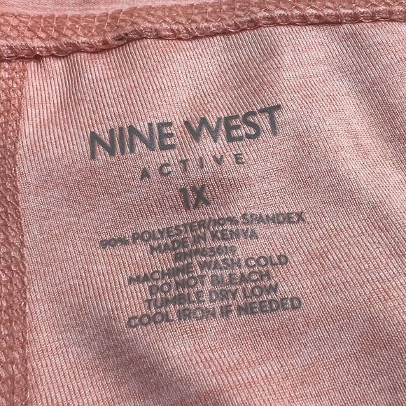 Nine West Active Pants Womens 1X Pink Jogger Sweatpants Drawstring Pockets - Picture 9 of 12